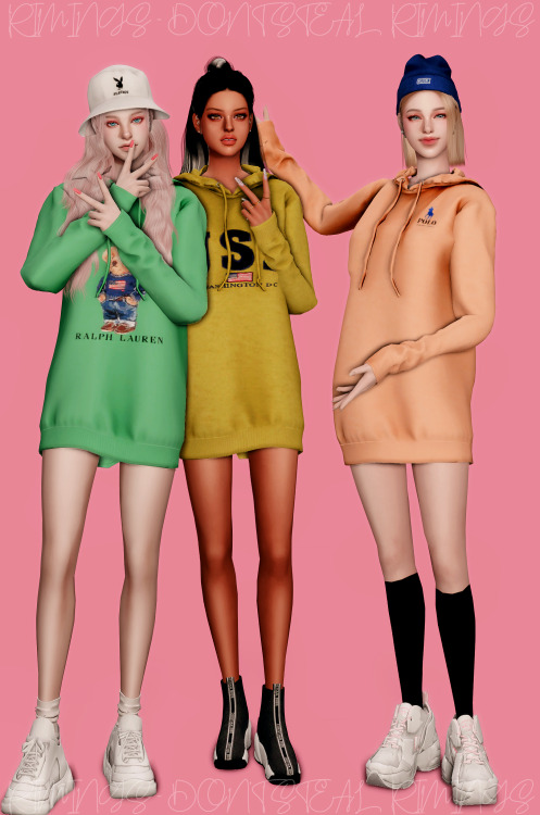 [RIMINGS] POLO RALPH LAUREN Hoodie Dress - DRESS- NEW MESH- ALL LODS- NORMAL MAP / SPECULAR MAP- 35 