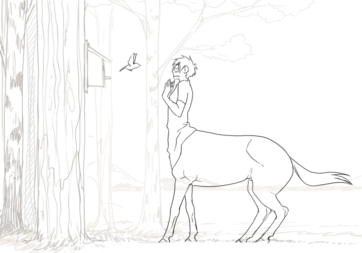 hubedihubbe:  Aerick regrets disturbing birbs–animation by me hohooh it’s a bit