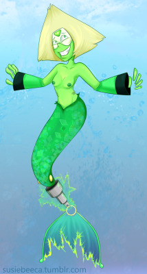 Mermidot!(And, no, I don’t know how the electricity works underwater. :P)