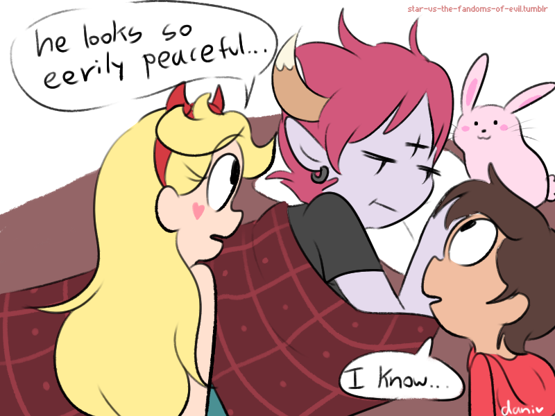 star-vs-the-fandoms-of-evil: Star and Marco and their wonderful tall angry demon