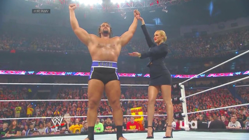 lanawweslegs:  Lana’s legs on WWE Raw (April 7, 2014)