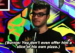 actionlads:  Ray stealing Gavin’s pizza. 