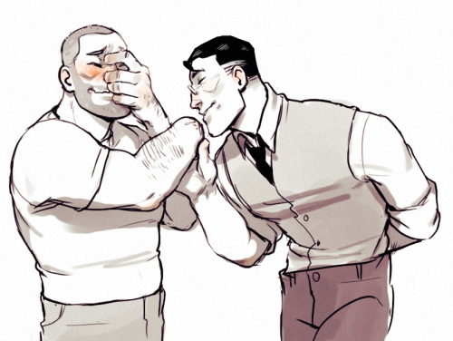 moofrog:  Request Batch 7:  Some Science Party fluff for umbrellasplace Blind!Sniper/Spy fluff 