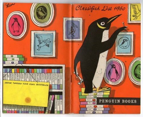 A very nice bright colourful Penguin Books classified list from 1960 - a rare survivor