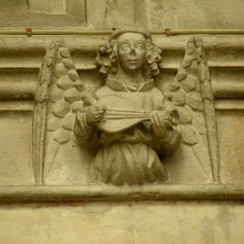 Angelic Lutenist, King’s College, Cambridge, England, 2010.As King’s is world renowned for its music