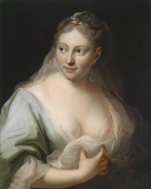 Ludovico Stern, Portrait of a lady in an antiquising costumec. 1777, oil on canvas, 63.9 x 51 cm, au