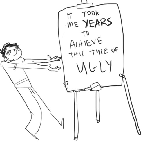 frogbum:  showing my art to people like   