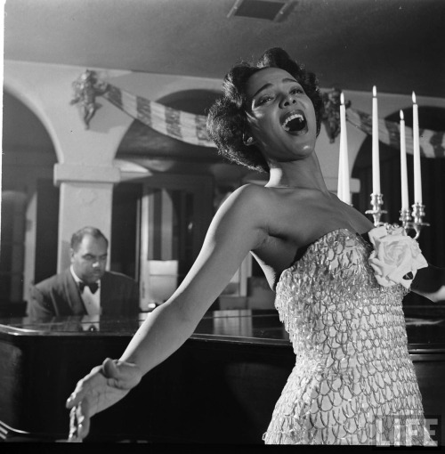 blackhistoryalbum:  Song Bird Dorothy Dandridge, 1951. Set 1 of 2.Photography by Edward Clark. Courtesy of LIFE Photo Archive 