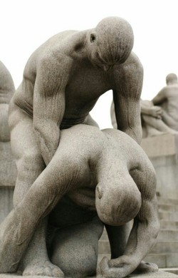 stonemen:  Gustav Vigeland. 1869-1943 Vigeland Park. Oslo. Norway 