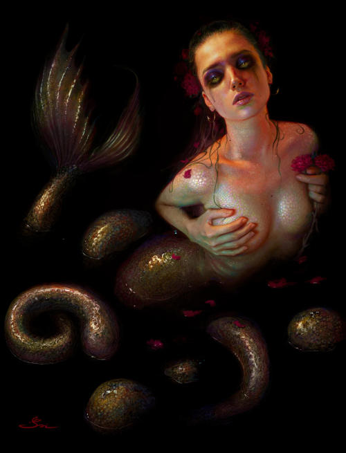 aphrodisiacart:(via mermaid by ElenaSai on DeviantArt)