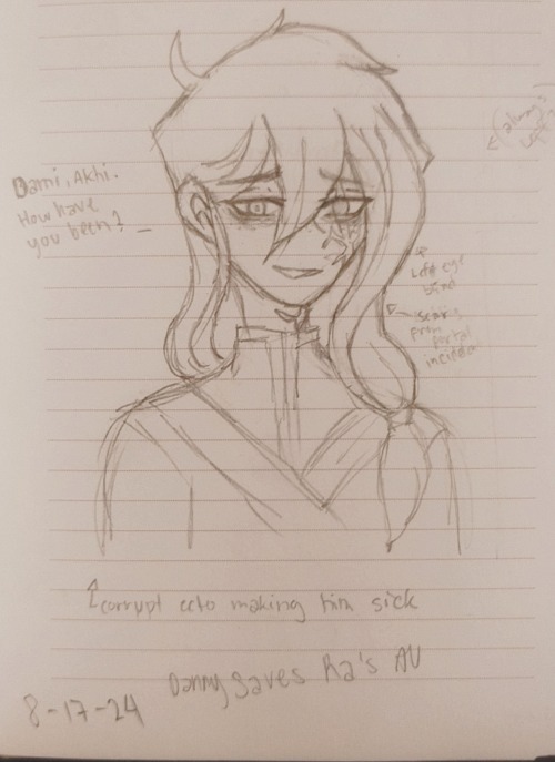 I Tried Drawing Danny With Dead Mom Hair Style. No Colors Though