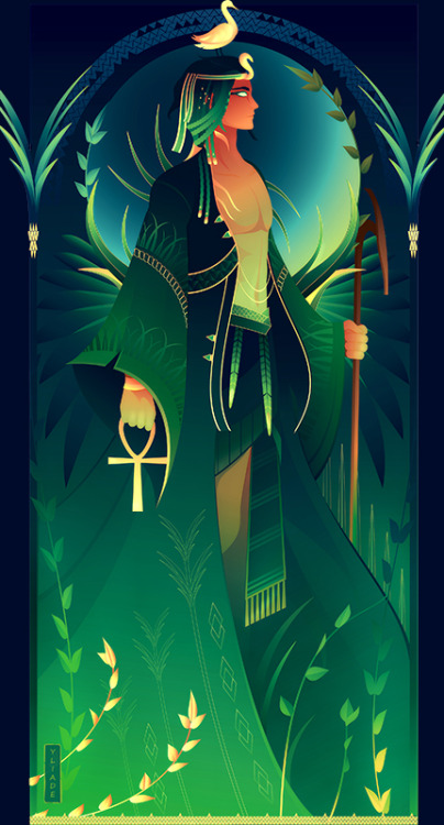 Oracle card game project about the Egyptian Gods &amp; Godesses / Drawn by me on Adobe Ilustrator. P