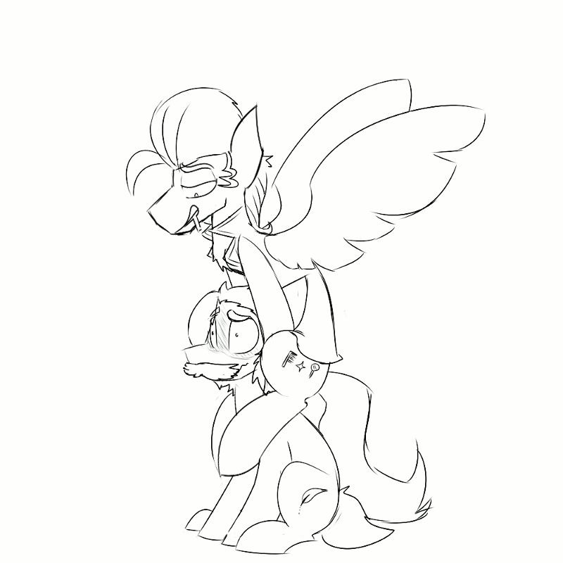 input-command:  Commission for @edgarallanpony! Bird horse maximum floof. :]   