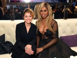 nezoid:“Orphan Black” actress Tatiana Maslany and “Orange Is the New Black” actress Laverne Cox hung out at the InStyle party.