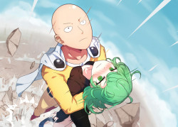 zerkaiowars:   saitama & tatsumaki by,