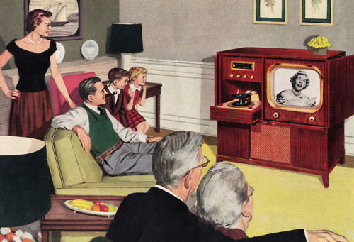 rogerwilkerson:  Wednesday Night Entertainment - detail from 1951 Motorola Television ad.