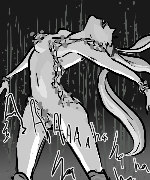 gonnadestroysomething:  My best friend mentioned still being really freaked out by the Great Fairy fountain scene that scared them as a kid; So I made this in the hopes that the Great Fairy would seem a little less scary. 
