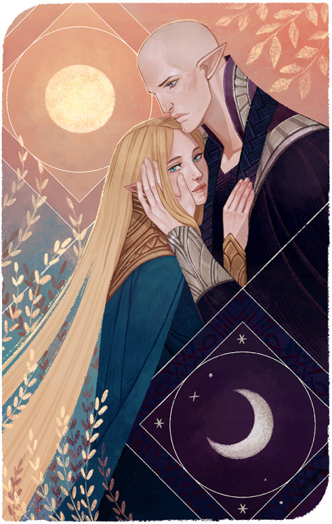 needapotion: Nalia and Solas, my part of the art trade with the wonderful @nipuni! Thank you so much