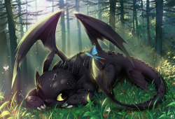 ask-toothless-the-nightfury:  Toothless by