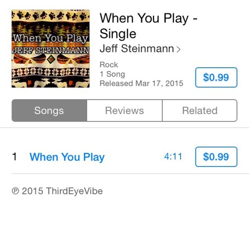 #WhenYouPlay by @jeffsteintapes is out now on iTunes. #indierock #itunes #indiemusic