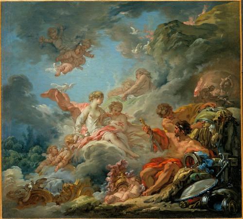 Vulcan Presenting Arms to Venus for AeneasFrançois Boucher (French; 1703–1770)1756Oil o