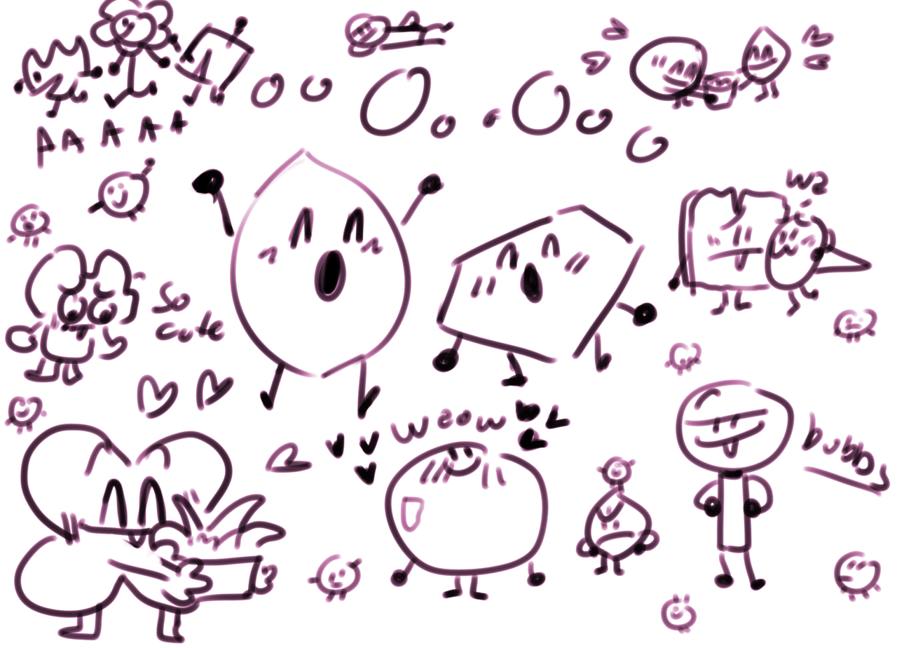 doodlesskaboodles on X: gen 3 bfdi assets are done!