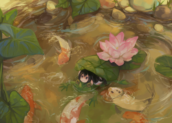 hanromi: More Tsuyu in a pond, I love her