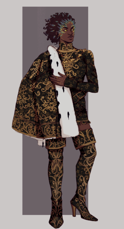 riessene:i saw a fancy outfit and i had to draw Palle in it +bonus: black variant without a hat!