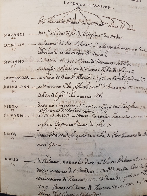 Ms. Coll. 738, Folder 15 - Collection of Florentine genealogical documentsFamilies! Do you know the 