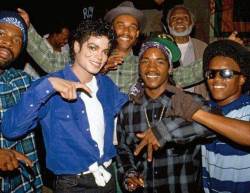 lacienegasmiled: Michael throwing up the Crips gang sign with real Crips and Bloods gang members on the set of The Way You Make Me Feel. Jackson hoped that by using them in his video it would give them a chance for new opportunities in their lives. 