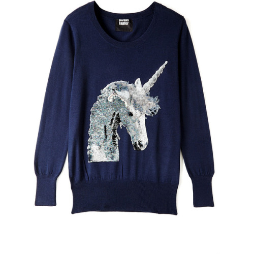 Markus Lupfer Unicorn Sequin Jumper ❤ liked on Polyvore (see more jumpers sweaters)