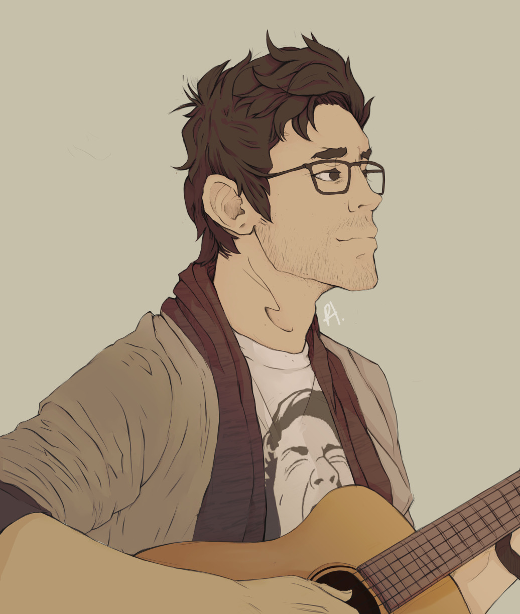 salmoncrumpet:  Fun Fact: The floof is the secret source of Mark’s guitar-playing