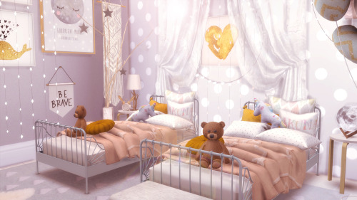 dinhagamer: simbarb: Twin Girls Toddler Bedroom Download + info on youtube ♥Love it :) 