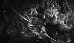 Monochromatic Splash Art: Classic Rengar