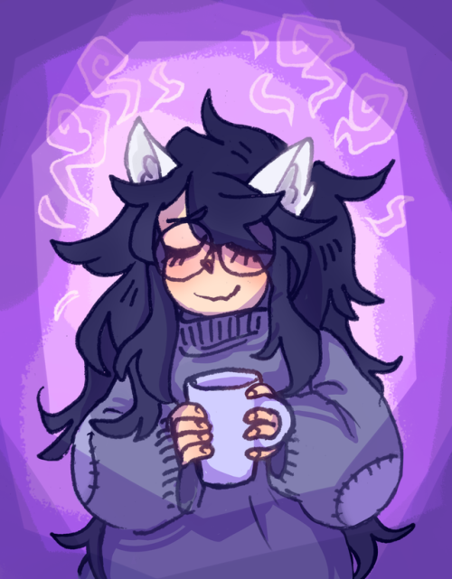 appulsprite:jade in a huge cozy sweater. i’m not ready for winter i love november