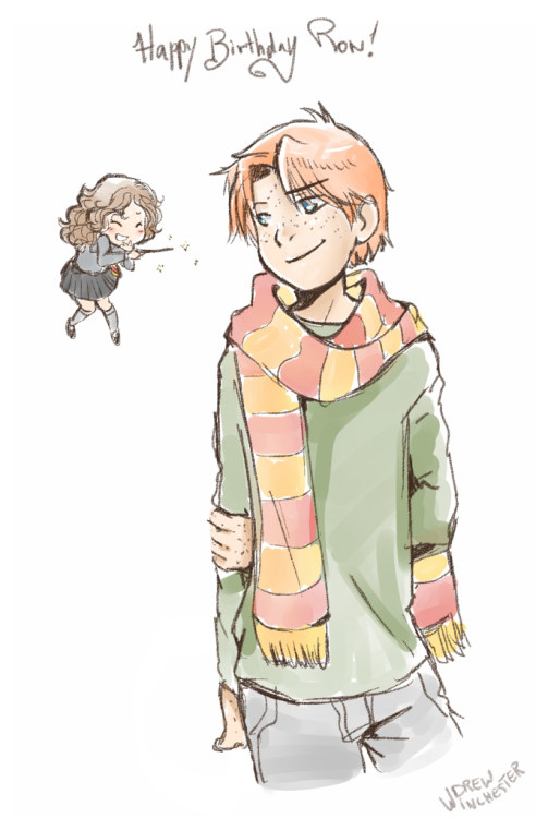 drew-winchester:Happy Birthday Ron Weasley~ !