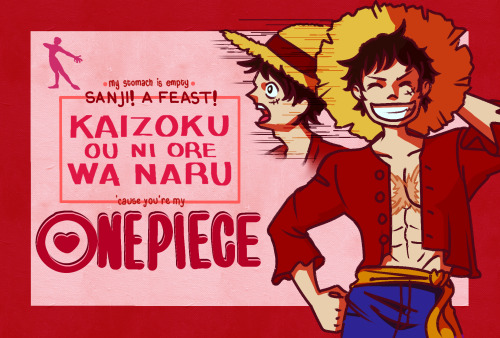 One Piece Valentine’s Day cards 5/6 Monkey D. Luffyby 4PandasYou can read the lovely drabbles that @