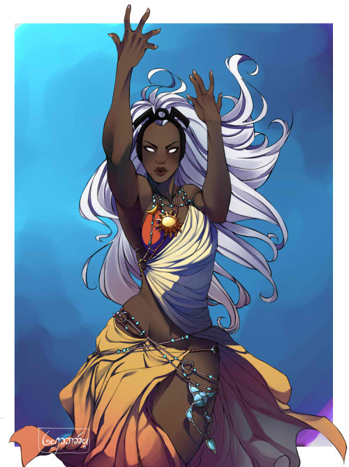 can-draw-may-draw: Storm - Queen of Wakanda I took a picture from the cover of a Black Panther comic