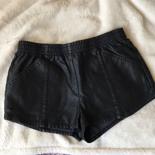 I just added this listing on Poshmark: Velvet Thorn Faux Leather Black Shorts. https://poshmark.com/