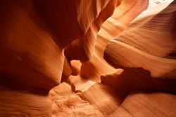 skylerbrownart:Antelope Canyon - one of many narrow sandstone passages in the American Southwest that have been sculpted by thousands of years of flash flooding. (photos by Skyler Brown)