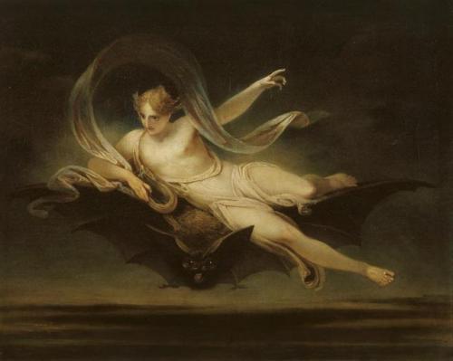 flyse: Ariel on a Bat’s Back, Henry Singleton (English, 1766–1839), exhibited 1819 Oil o