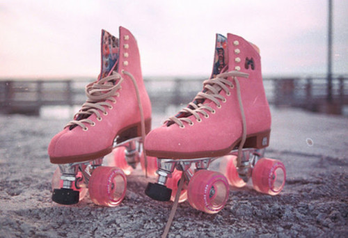 coquettefashion:Moxi Roller Skates Strawberry Lolly Roller Skates