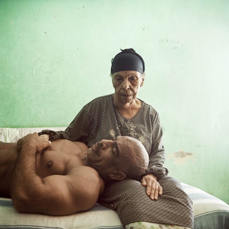 hopeful-melancholy:Egyptian bodybuilders pose with their mothers. In Egypt, perfecting