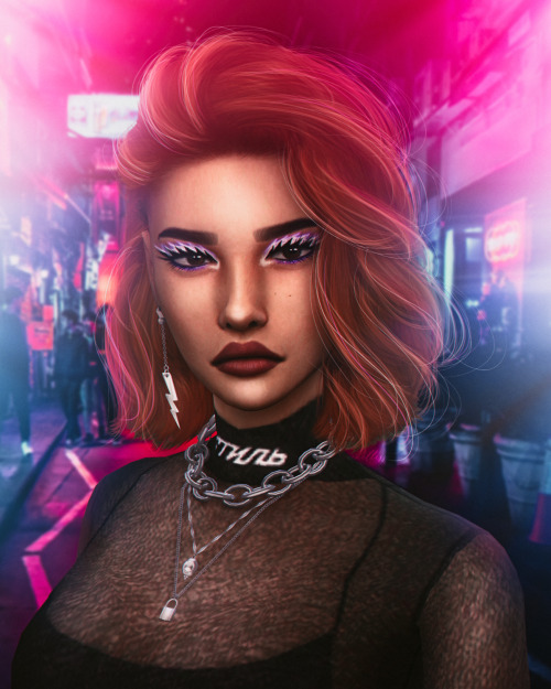 CC:Hair, necklace by @simpliciaty-cc / Makeup by @julhaos Instagram / VK / VK Group / Silence’s Inst