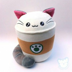 Cutekawaiithingsandfashion:cute Cat-Coffe Plushie 🐱