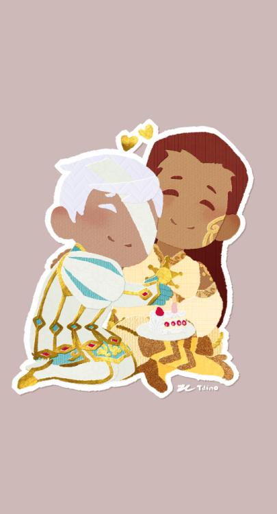 tdino: It was Theron and Helios’ birthday yesterday, but I was KO’d the whole day_(:3」∠)_ Abner is @camalilium‘s 