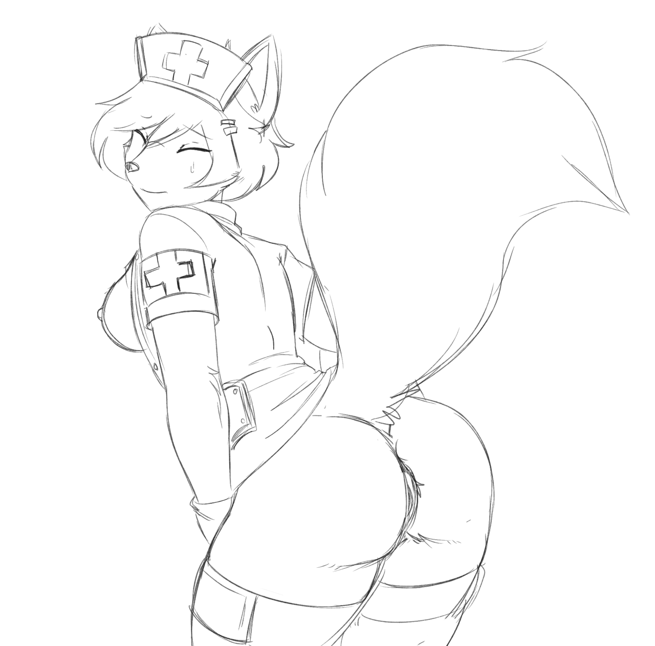 munkeesgomu:  Maple is kind of unsanitary, wearing nothing under her uniform…