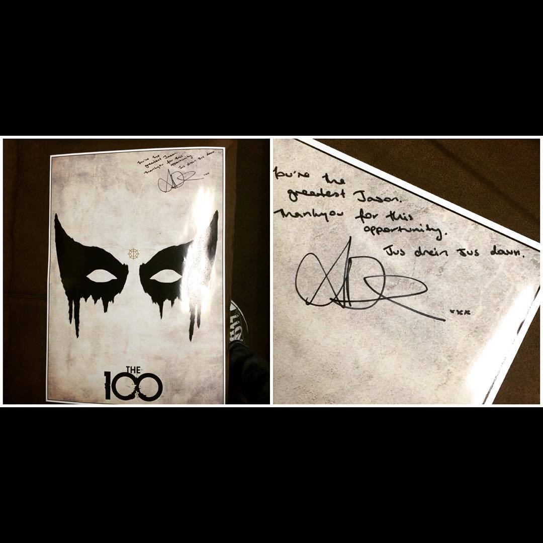 DAY EIGHTY-FOUR. Care to guess who stopped by our office today? #the100