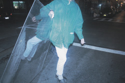 nataliekucken:  John found a piece of plexiglass in Chinatown at 4am 