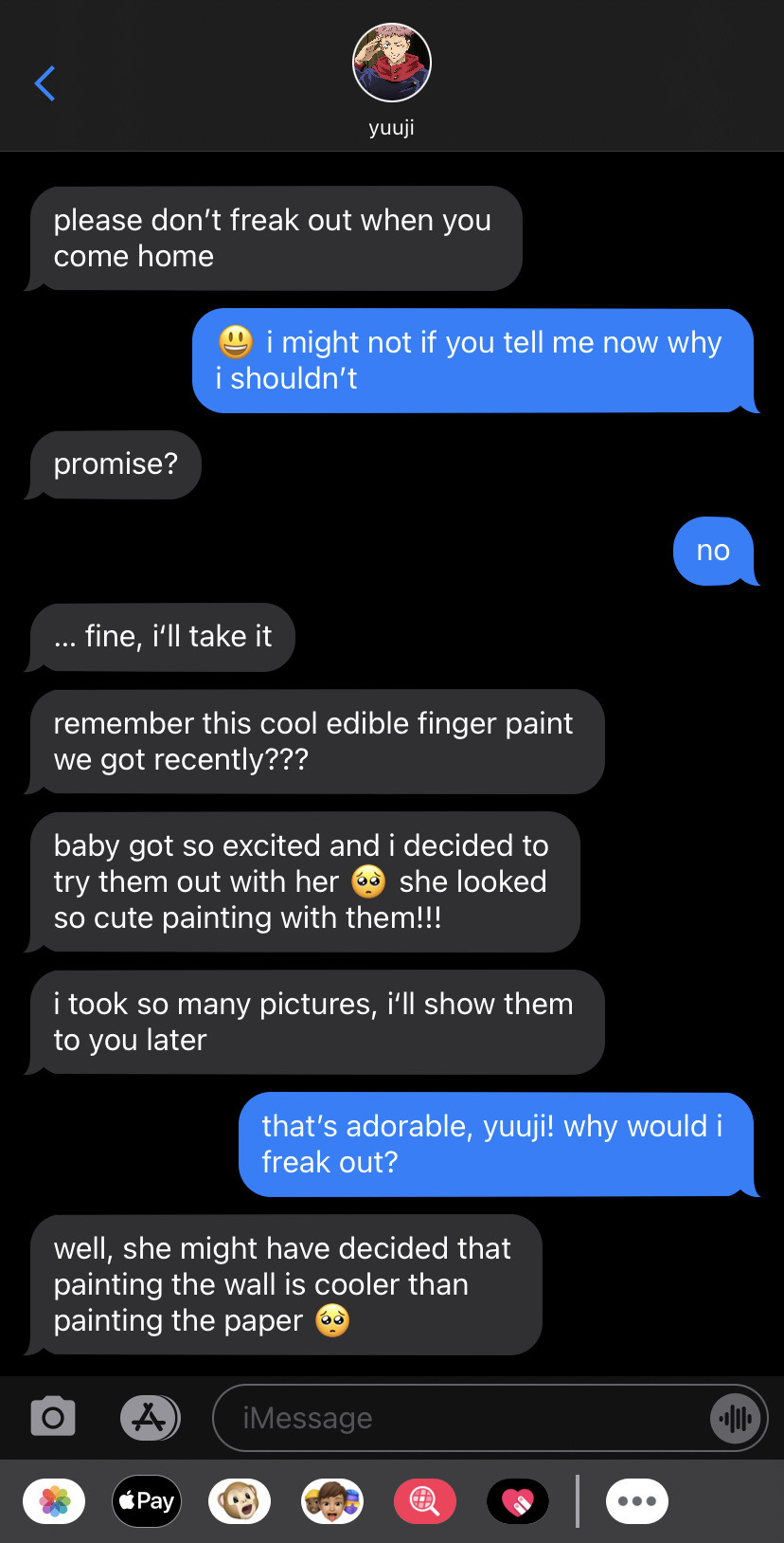JJK MEN TEXTING YOU WHEN THEY‘RE ALONE WITH YOUR BABY 